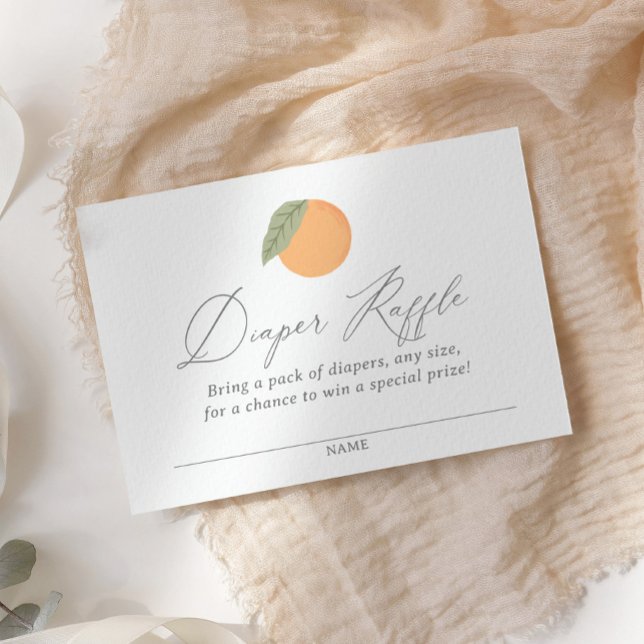 Little Cutie Baby Shower Diaper Raffle Ticket Enclosure Card (Creator Uploaded)