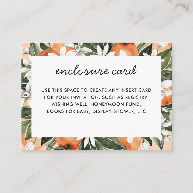 Little Cutie Baby Shower Enclosure Card (Front)