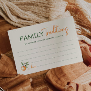 Little Cutie Baby Shower Family Traditions Card