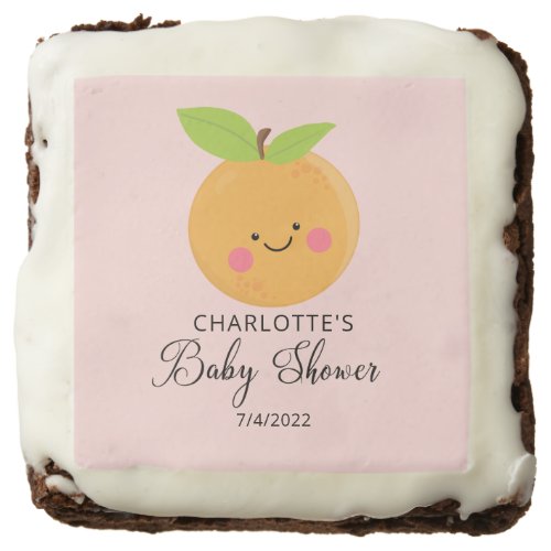 Little Cutie Baby Shower Favor Brownie