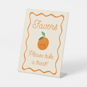 Little Cutie Baby Shower Favors Pedestal Sign