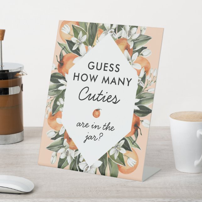 Little Cutie Baby Shower Guess Game Sign (In SItu)