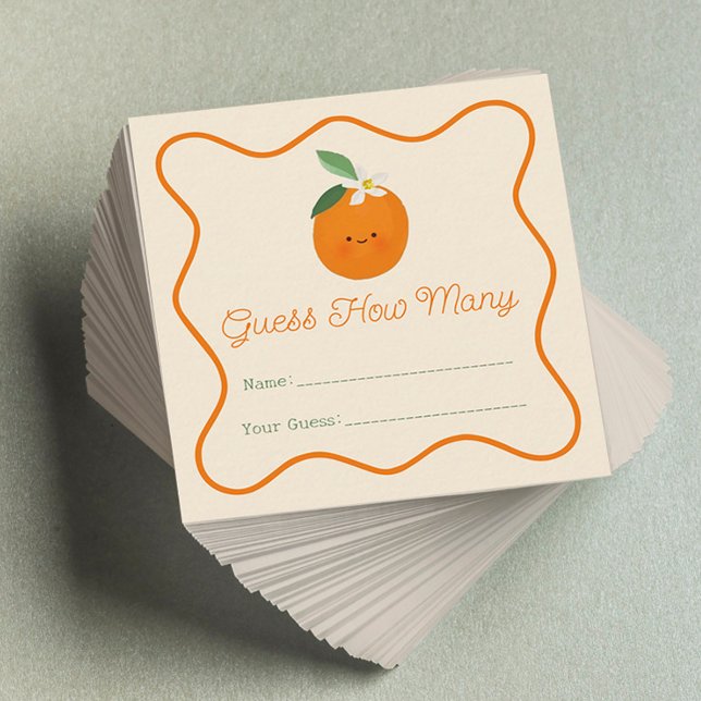 Little Cutie Baby Shower Guess How Many Game Enclosure Card (Creator Uploaded)