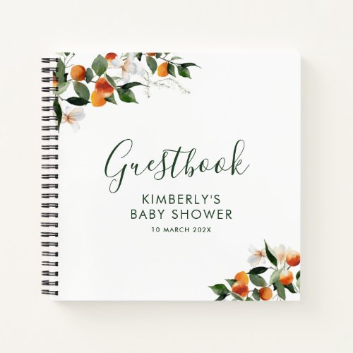 little cutie baby shower guestbook notebook