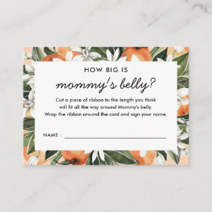 Little Cutie Baby Shower How Big Is Mommy's Belly Enclosure Card