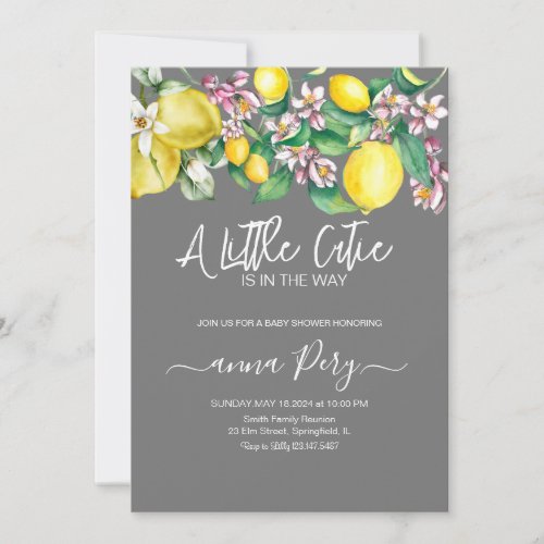 little cutie baby shower invitation