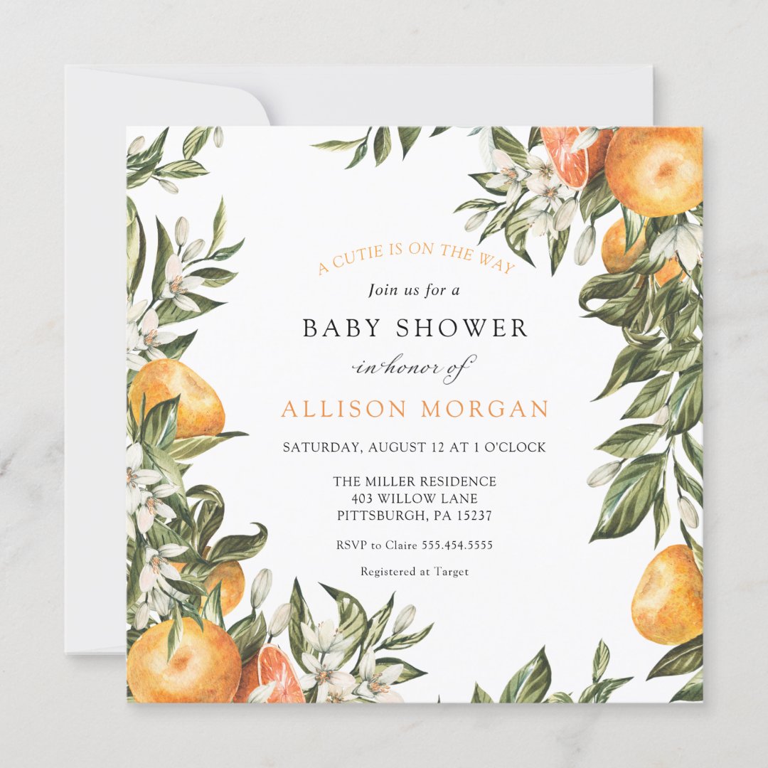 Little Cutie Baby Shower Invitation Zazzle