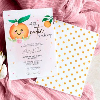 Little Cutie Baby Shower Invitation by YourMainEvent at Zazzle