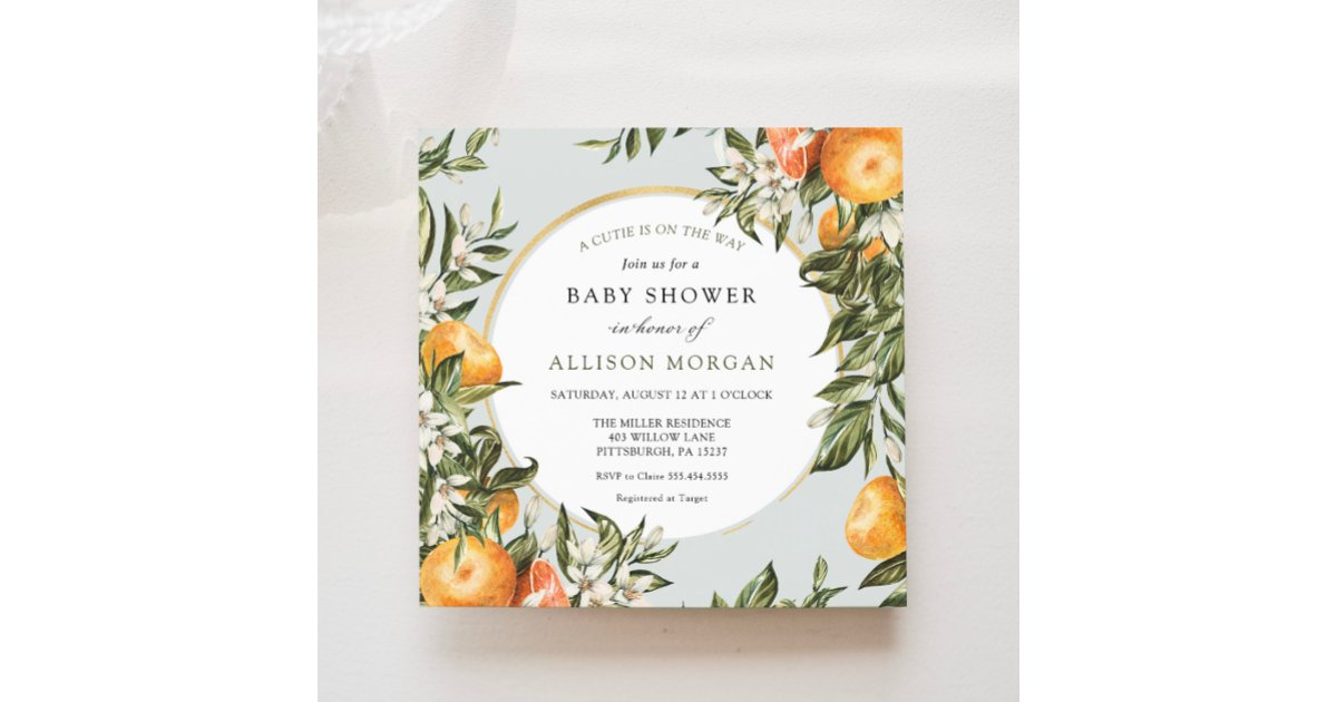 Little Cutie Baby Shower Invitation