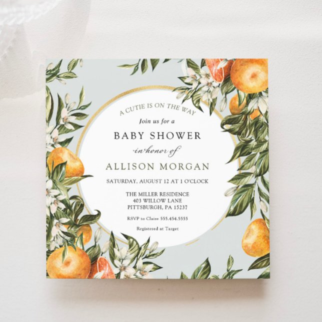 Little Cutie Baby Shower Invitation (Creator Uploaded)