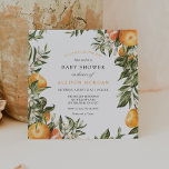Little Cutie Baby Shower Invitation<br><div class="desc">A little cutie is on the way! This fun orange themed baby shower invitation features a watercolor wreath of clementines,  oranges and greenery. Personalize with your information or click "Click to customize further" to edit font styles,  size and colors.</div>