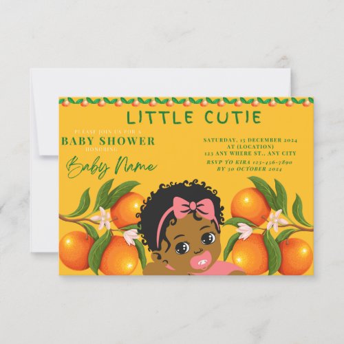 Little Cutie Baby Shower Invitations 