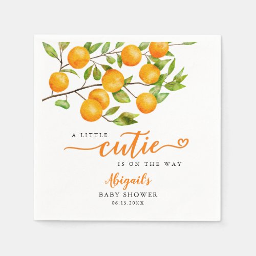 Little Cutie Baby Shower Napkins