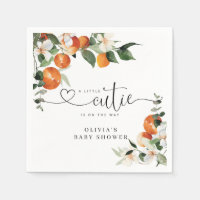 Little cutie baby shower napkins