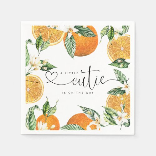 Little cutie baby shower napkins