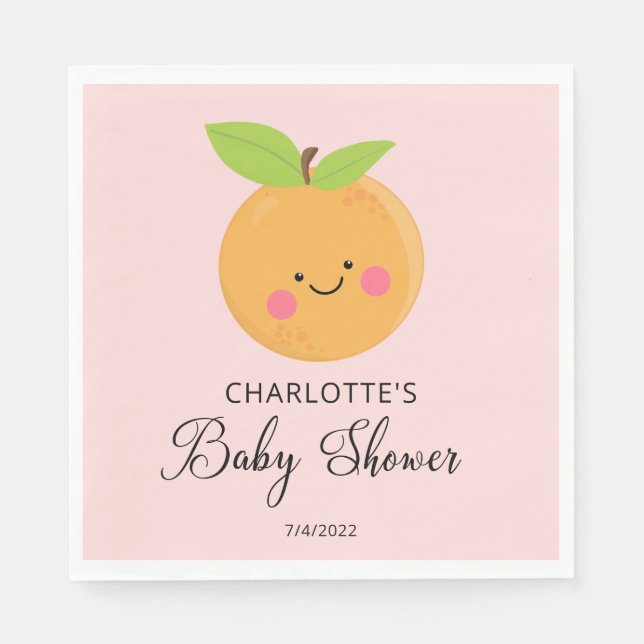 Little Cutie Baby Shower Napkins (Front)