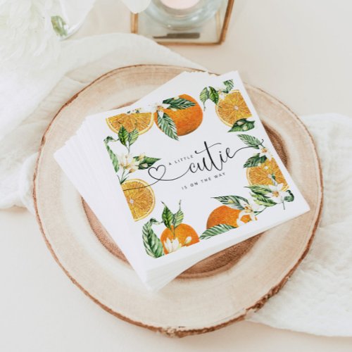 Little cutie baby shower napkins