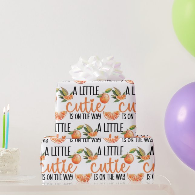 LITTLE CUTIE BABY SHOWER PATTERN WRAPPING PAPER (Party Gifts)