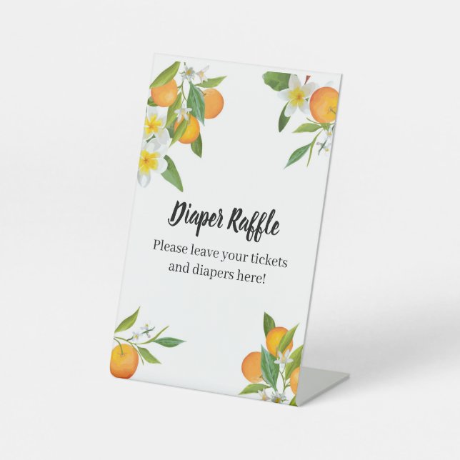 Little Cutie Baby Shower Pedestal Sign (Front)