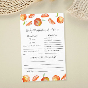 Little Cutie Baby Shower Predictions & Advice Game