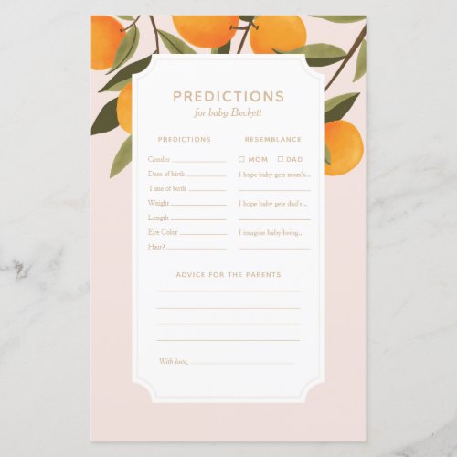 Little Cutie Baby Shower Predictions and Advice