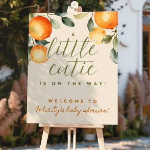 Little Cutie Baby Shower Sign, Editable Little Cut Foam Board