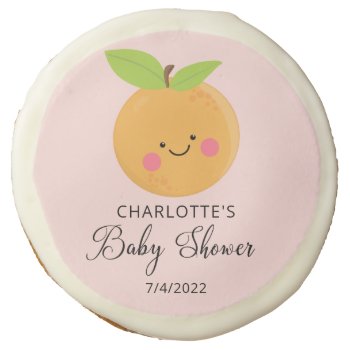 Little Cutie Baby Shower Sugar Cookies by invitationstop at Zazzle