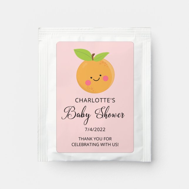 Little Cutie Baby Shower Tea Bag Drink Mix (Front)