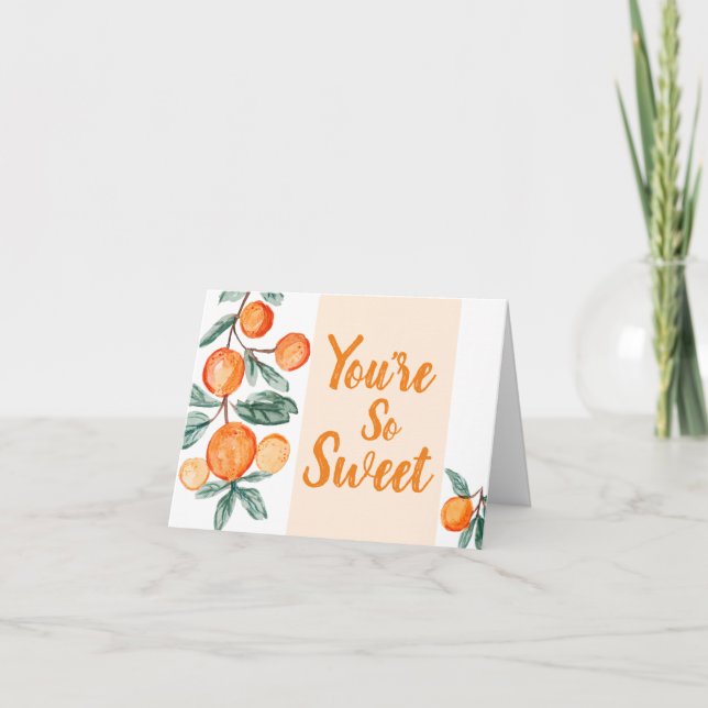 Little Cutie Baby Shower Thank You Card (Front)