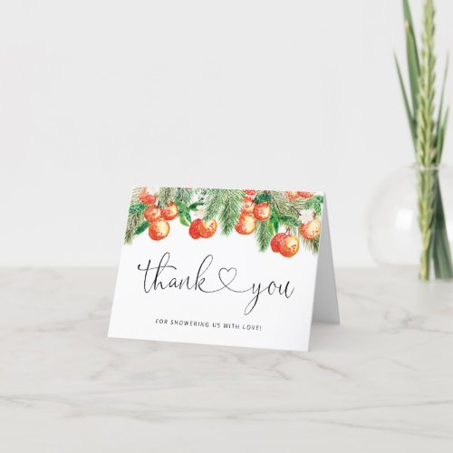 Little cutie baby shower thank you card