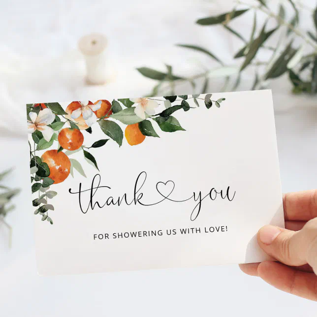Little cutie baby shower thank you card Zazzle