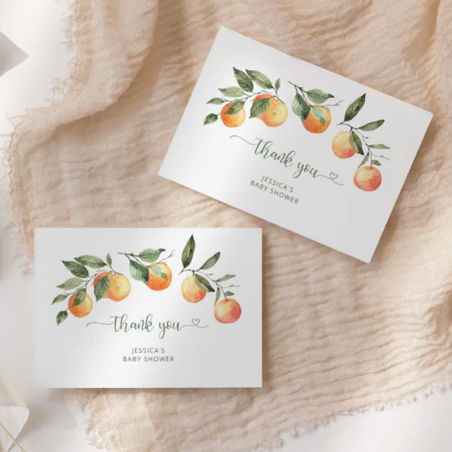 Little cutie baby shower thank you card Zazzle