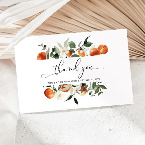 Little cutie baby shower thank you card