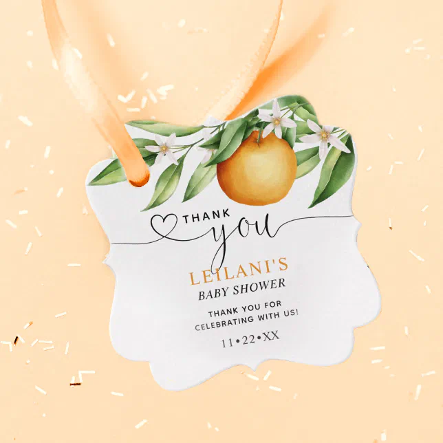 Little Cutie Baby Shower Thank You Favor Tags | Zazzle
