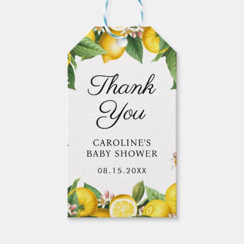 Little Cutie Baby Shower Thank You Gift Tags