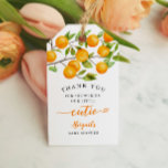 Little Cutie Baby Shower Thank You  Gift Tags<br><div class="desc">Cute little cutie theme baby shower party favor tag featuring watercolor illustration of oranges on a tree.</div>