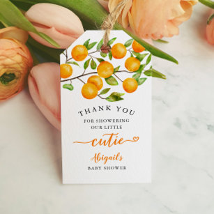 Little Cutie Baby Shower Thank You  Gift Tags