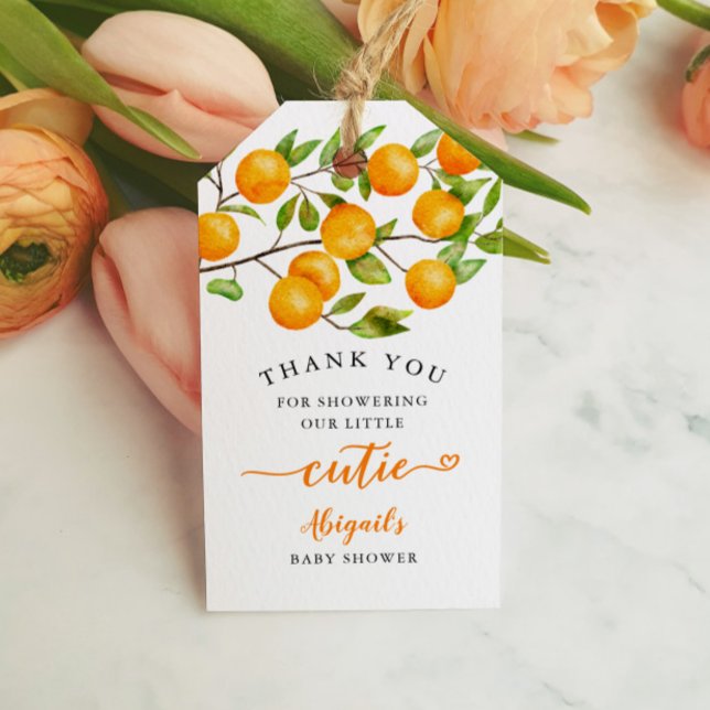 Little Cutie Baby Shower Thank You  Gift Tags (Creator Uploaded)