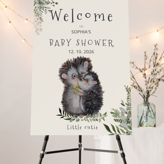 Little cutie baby shower welcome  foam board (In Situ (Stand))