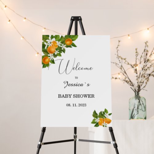 Little cutie baby shower welcome foam board