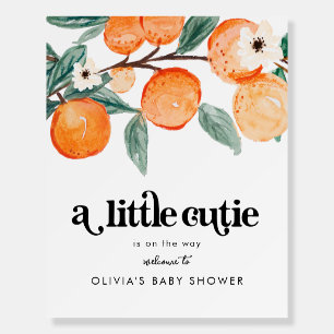 Little Cutie Baby Shower Welcome Sign