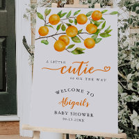 Little Cutie Baby Shower Welcome Sign