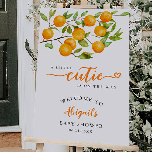 Little Cutie Baby Shower Welcome Sign
