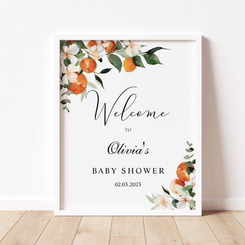 Little cutie baby shower welcome sign