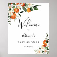 Little cutie baby shower welcome sign