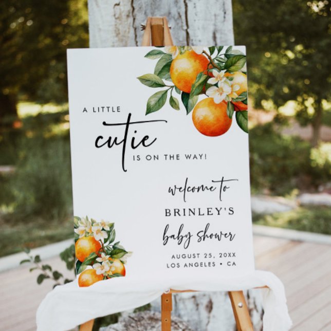 Little Cutie Baby Shower Welcome Sign Foam Board (Little Cutie Baby Shower Welcome Sign)