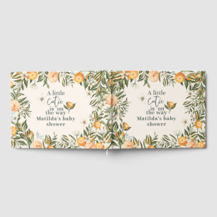 Little Cutie BabyShower Personalized Citrus Orange Guest Book