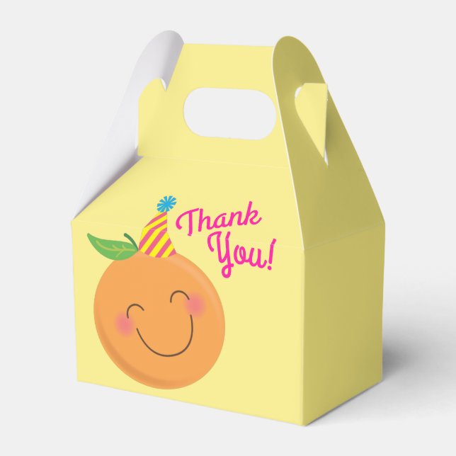 Little Cutie Birthday Party Favor Boxes (Front Side)