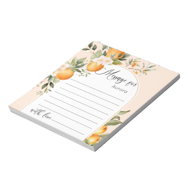 Little cutie birthday time capsule message notepad (Rotated)