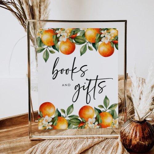 Little Cutie Books and Gifts Sign Orange Citrus 